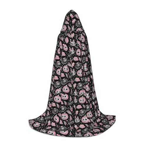 Halloween Kürbis Katze Druck Kapuzenumhang - Stilvoller und vielseitiger Umhang für alle Jahreszeiten, passend für Karneval, Kostümpartys Halloween Kürbis Katze Druck Kapuzenumhang - Stilvoller und vielseitiger Umhang für alle Jahreszeiten, passend für Karneval, Kostümpartys von YHBLYKXP