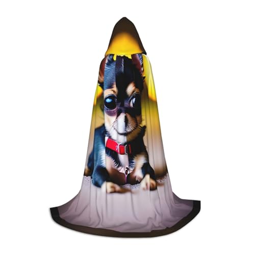 Kapuzenumhang mit Chihuahua-Hunde-Aufdruck – stilvoller und vielseitiger Umhang für alle Jahreszeiten, passend für Karneval, Kostümpartys Kapuzenumhang mit Chihuahua-Hunde-Aufdruck – stilvoller und vielseitiger Umhang für alle Jahreszeiten, passend für Karneval, Kostümpartys von YHBLYKXP