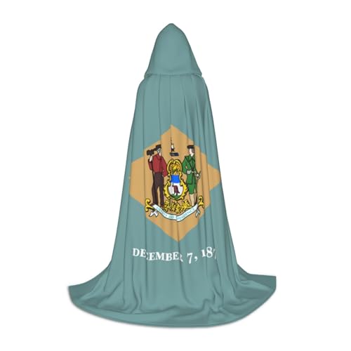 Kapuzenumhang mit Flagge von Delaware – stilvoller und vielseitiger Umhang für alle Jahreszeiten, passend für Karneval, Kostümpartys Kapuzenumhang mit Flagge von Delaware – stilvoller und vielseitiger Umhang für alle Jahreszeiten, passend für Karneval, Kostümpartys von YHBLYKXP