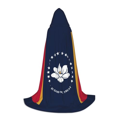 Mississippi Kapuzenumhang mit Staatsflagge – stilvoller und vielseitiger Umhang für alle Jahreszeiten, passend für Karneval, Kostümpartys Mississippi Kapuzenumhang mit Staatsflagge – stilvoller und vielseitiger Umhang für alle Jahreszeiten, passend für Karneval, Kostümpartys von YHBLYKXP