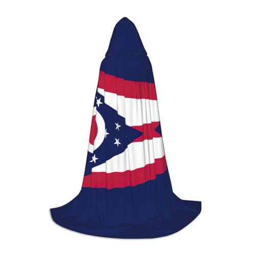 Ohio State Flag Print Kapuzenumhang - Stilvoller und vielseitiger Umhang für alle Jahreszeiten, passend für Karneval, Kostümpartys Ohio State Flag Print Kapuzenumhang - Stilvoller und vielseitiger Umhang für alle Jahreszeiten, passend für Karneval, Kostümpartys von YHBLYKXP