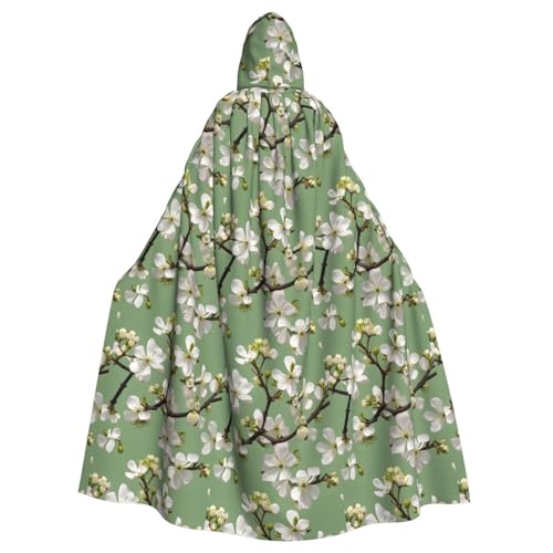 YHBLYKXP Dogwood Blossoms Print Kapuzenumhang für Erwachsene, übergroßer Kapuzenumhang mit Fliege, Partykleid für Erwachsene von YHBLYKXP