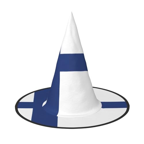 YHBLYKXP Finnische Flagge, verstellbarer Halloween-Hexenhut mit faltbarer Krempe, für Kostümparty, Karneval, Maskenball YHBLYKXP Finnische Flagge, verstellbarer Halloween-Hexenhut mit faltbarer Krempe, für Kostümparty, Karneval, Maskenball von YHBLYKXP