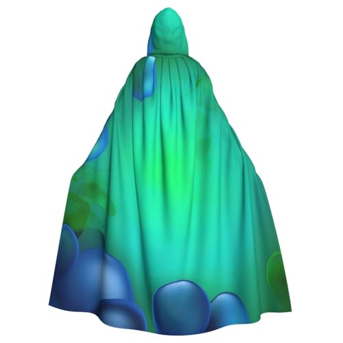 YHBLYKXP Kapuzenumhang für Erwachsene, für Partys, Karneval, Cosplay, Kostüme, Bühnenauftritte, Events, Blaugrün von YHBLYKXP
