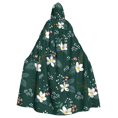 YHBLYKXP Kapuzenumhang mit Blumenmuster für Erwachsene, für Partys, Karneval, Cosplay, Kostüme, Bühnenauftritte, Events von YHBLYKXP