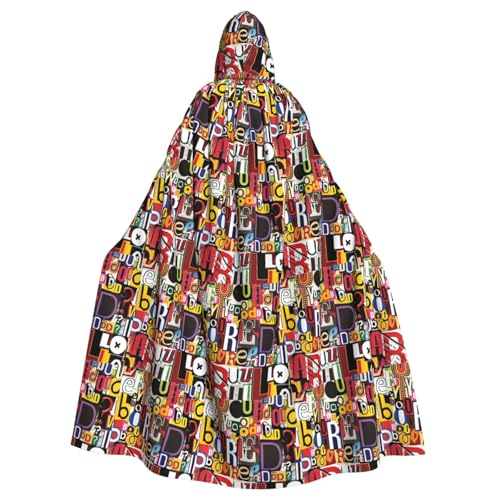YHBLYKXP Kapuzenumhang mit Buchstaben und Zahlen für Erwachsene, übergroßer Kapuzenumhang mit Fliege, Partykleid für Erwachsene YHBLYKXP Kapuzenumhang mit Buchstaben und Zahlen für Erwachsene, übergroßer Kapuzenumhang mit Fliege, Partykleid für Erwachsene von YHBLYKXP