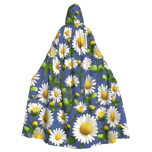 YHBLYKXP Kapuzenumhang mit Gänseblümchen-Motiv für Erwachsene, übergroßer Kapuzenumhang mit Fliege, Partykleid für Erwachsene von YHBLYKXP