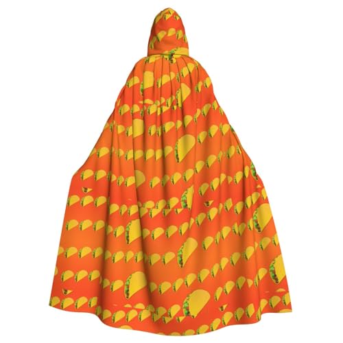 YHBLYKXP Kapuzenumhang mit Lebensmittelmuster, lustiger Druck, für Erwachsene, übergroßer Kapuzenumhang mit Fliege, Partykleid für Erwachsene von YHBLYKXP