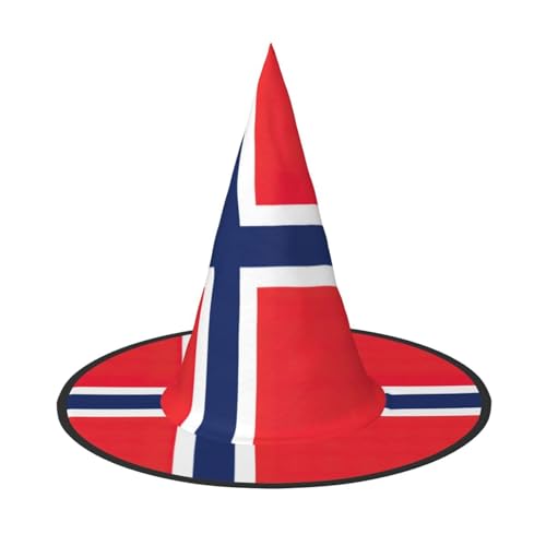 YHBLYKXP Norwegische Flagge, verstellbarer Halloween-Hexenhut mit faltbarer Krempe, für Kostümparty, Karneval, Maskenball YHBLYKXP Norwegische Flagge, verstellbarer Halloween-Hexenhut mit faltbarer Krempe, für Kostümparty, Karneval, Maskenball von YHBLYKXP
