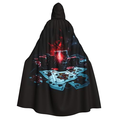 YHBLYKXP Poker-Turnier-Druck, Erwachsenen-Umhang mit Kapuze, Umhang für Partys, Karneval, Cosplay, Kostüme, Bühnenauftritte, Events YHBLYKXP Poker-Turnier-Druck, Erwachsenen-Umhang mit Kapuze, Umhang für Partys, Karneval, Cosplay, Kostüme, Bühnenauftritte, Events von YHBLYKXP