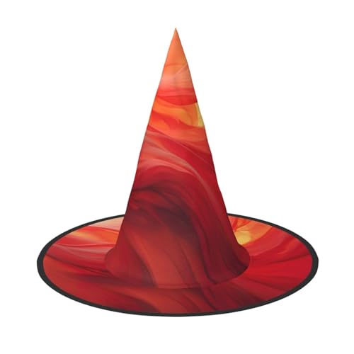 YHBLYKXP Red Paint Art1 verstellbarer Halloween-Hexenhut mit faltbarer Krempe, für Kostümparty, Karneval, Maskenball von YHBLYKXP