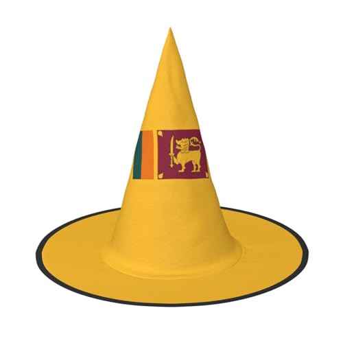 YHBLYKXP Sri Lanka-Flagge, verstellbarer Halloween-Hexenhut mit faltbarer Krempe, für Kostümparty, Karneval, Maskenball YHBLYKXP Sri Lanka-Flagge, verstellbarer Halloween-Hexenhut mit faltbarer Krempe, für Kostümparty, Karneval, Maskenball von YHBLYKXP