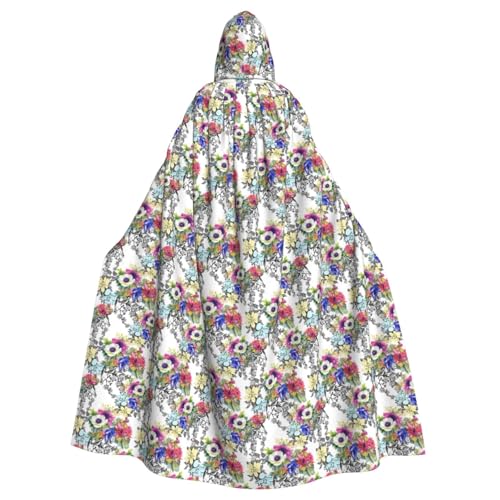 YHBLYKXP Umhang mit Kapuze für Erwachsene, Motiv: Blühende Wildblumen, Vögel, Blätter, Zweige, für Partys, Karneval, Cosplay, Bühnenaufführungen, Veranstaltungen YHBLYKXP Umhang mit Kapuze für Erwachsene, Motiv: Blühende Wildblumen, Vögel, Blätter, Zweige, für Partys, Karneval, Cosplay, Bühnenaufführungen, Veranstaltungen von YHBLYKXP