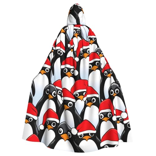 YHBLYKXP Umhang mit Kapuze für Erwachsene, Motiv: Weihnachts-Pinguine, für Partys, Karneval, Cosplay, Kostüme, Bühnenaufführungen, Events YHBLYKXP Umhang mit Kapuze für Erwachsene, Motiv: Weihnachts-Pinguine, für Partys, Karneval, Cosplay, Kostüme, Bühnenaufführungen, Events von YHBLYKXP