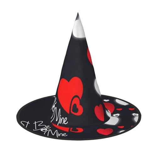 YHBLYKXP Verstellbarer Halloween-Hexenhut mit faltbarer Krempe, für Kostümparty, Karneval, Maskenball von YHBLYKXP