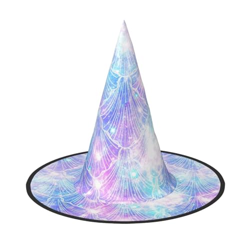 YHBLYKXP Verstellbarer Halloween-Hexenhut mit faltbarer Krempe, für Kostümparty, Karneval, Maskenball von YHBLYKXP