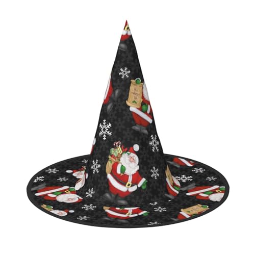 YHBLYKXP Verstellbarer Halloween-Hexenhut mit faltbarer Krempe, für Kostümparty, Karneval, Maskenball von YHBLYKXP