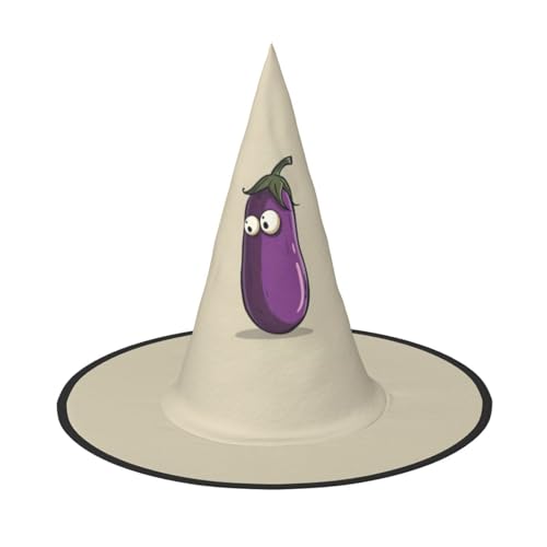 YHBLYKXP Verstellbarer Halloween-Hexenhut mit faltbarer Krempe für Kostümpartys, Karneval, Maskenball von YHBLYKXP
