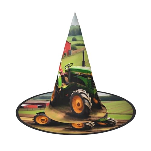 YHBLYKXP Verstellbarer Halloween-Hexenhut mit faltbarer Krempe für Kostümpartys, Karneval, Maskenball von YHBLYKXP