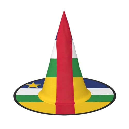YHBLYKXP Zentralafrikanische Flagge, verstellbarer Halloween-Hexenhut mit faltbarer Krempe, für Kostümparty, Karneval, Maskenball YHBLYKXP Zentralafrikanische Flagge, verstellbarer Halloween-Hexenhut mit faltbarer Krempe, für Kostümparty, Karneval, Maskenball von YHBLYKXP