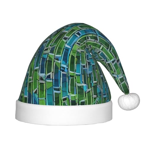 YHLKLWKSZC Abalone-Perlmutt-bedruckte Weihnachtsmütze, Weihnachtsmannmütze, Weihnachtsmannmütze, weich und bequem, 1 Stück von YHLKLWKSZC