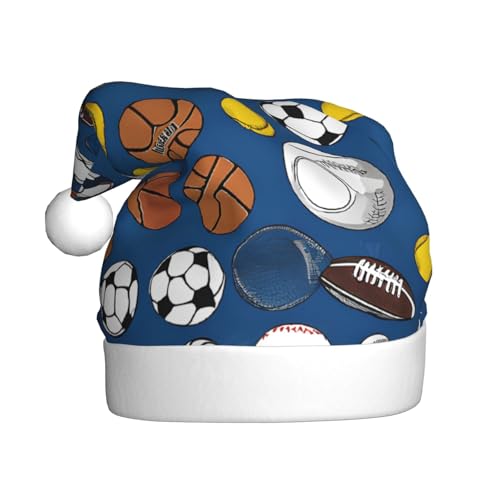 YHLKLWKSZC Baseball-, Basketball-, Fußball-, Hockey-, Weihnachtsmütze, Weihnachtsmannmütze für Erwachsene, Unisex, Urlaub von YHLKLWKSZC