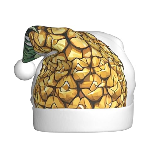 YHLKLWKSZC Be A Pineapple bedruckte Weihnachtsmütze für Erwachsene, Unisex, Weihnachtsmannmütze von YHLKLWKSZC