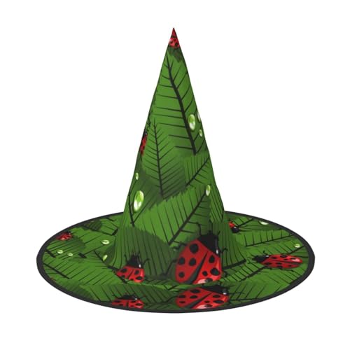 YHLKLWKSZC Halloween-Hexenhüte für Damen, leicht, faltbar, Blätter und Marienkäfer, bedruckt, Hexenhüte für Jungen und Mädchen, Halloween-Hut, Cosplay, Party-Dekorationen YHLKLWKSZC Halloween-Hexenhüte für Damen, leicht, faltbar, Blätter und Marienkäfer, bedruckt, Hexenhüte für Jungen und Mädchen, Halloween-Hut, Cosplay, Party-Dekorationen von YHLKLWKSZC