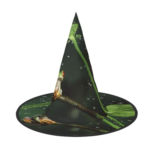 YHLKLWKSZC Halloween-Hexenhüte für Damen, leicht, faltbar, Frosch- und Regendruck, Hexenhüte für Jungen und Mädchen, Halloween-Hut, Cosplay, Party-Dekorationen YHLKLWKSZC Halloween-Hexenhüte für Damen, leicht, faltbar, Frosch- und Regendruck, Hexenhüte für Jungen und Mädchen, Halloween-Hut, Cosplay, Party-Dekorationen von YHLKLWKSZC