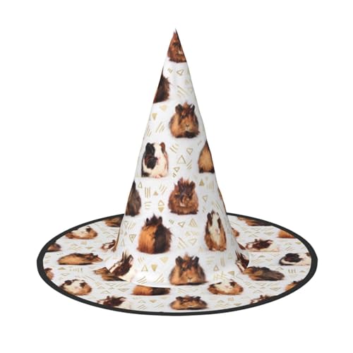 YHLKLWKSZC Halloween-Hexenhüte für Damen, leicht, faltbar, Meerschweinchen-Druck, Hexenhüte für Jungen und Mädchen, Halloween-Hut, Cosplay, Party-Dekorationen YHLKLWKSZC Halloween-Hexenhüte für Damen, leicht, faltbar, Meerschweinchen-Druck, Hexenhüte für Jungen und Mädchen, Halloween-Hut, Cosplay, Party-Dekorationen von YHLKLWKSZC