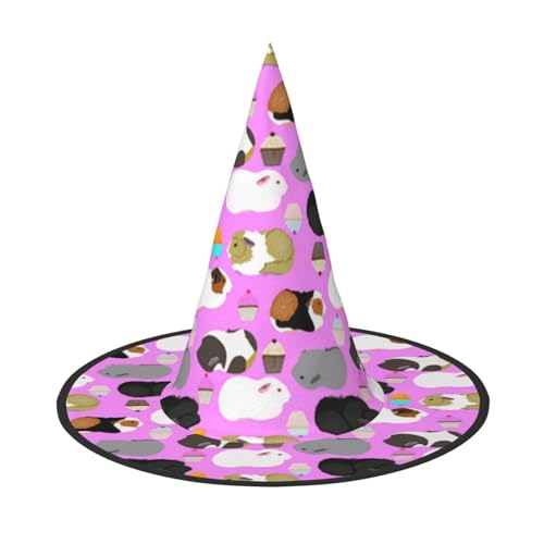 YHLKLWKSZC Halloween-Hexenhüte für Damen, leicht, faltbar, Meerschweinchen und Cupcakes, Druck, Hexenhüte für Jungen und Mädchen, Halloween-Hut, Cosplay, Party-Dekorationen YHLKLWKSZC Halloween-Hexenhüte für Damen, leicht, faltbar, Meerschweinchen und Cupcakes, Druck, Hexenhüte für Jungen und Mädchen, Halloween-Hut, Cosplay, Party-Dekorationen von YHLKLWKSZC
