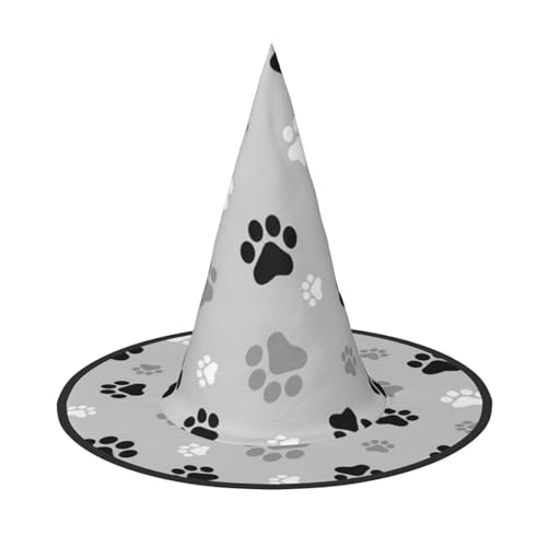 YHLKLWKSZC Halloween-Hexenhüte für Damen, leicht, faltbar, Tierpfotenabdrücke, Hexenhüte für Jungen und Mädchen, Halloween-Hut, Cosplay, Party-Dekorationen YHLKLWKSZC Halloween-Hexenhüte für Damen, leicht, faltbar, Tierpfotenabdrücke, Hexenhüte für Jungen und Mädchen, Halloween-Hut, Cosplay, Party-Dekorationen von YHLKLWKSZC