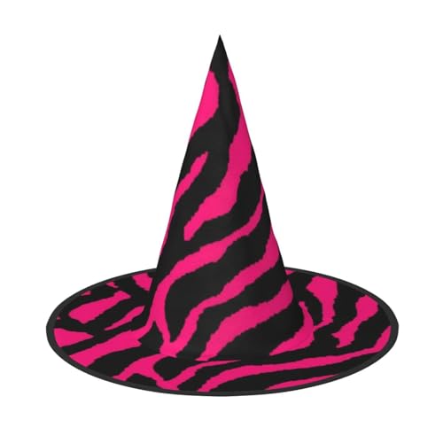 YHLKLWKSZC Halloween-Hexenhüte für Damen, leicht, faltbar, Zebra-Tiger, Leopardenmuster, rosa Druck, Hexenhüte für Jungen und Mädchen, Halloween-Hut, Cosplay, Party-Dekorationen YHLKLWKSZC Halloween-Hexenhüte für Damen, leicht, faltbar, Zebra-Tiger, Leopardenmuster, rosa Druck, Hexenhüte für Jungen und Mädchen, Halloween-Hut, Cosplay, Party-Dekorationen von YHLKLWKSZC