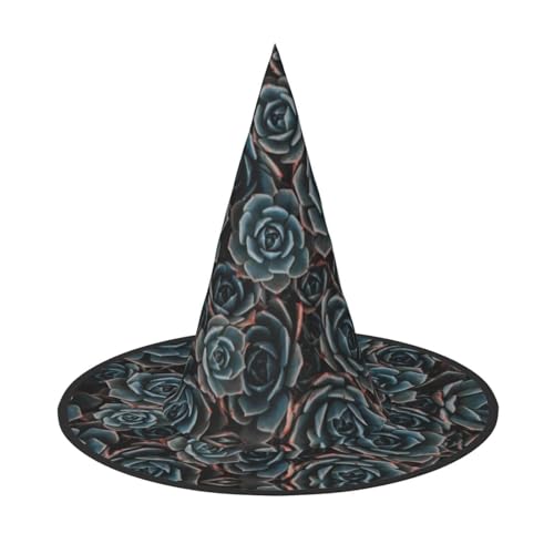 YHLKLWKSZC Halloween-Hexenhüte für Damen, leicht, faltbar, frische Sukkulenten, Druck, Hexenhüte für Jungen und Mädchen, Halloween-Hut, Cosplay, Party-Dekorationen YHLKLWKSZC Halloween-Hexenhüte für Damen, leicht, faltbar, frische Sukkulenten, Druck, Hexenhüte für Jungen und Mädchen, Halloween-Hut, Cosplay, Party-Dekorationen von YHLKLWKSZC