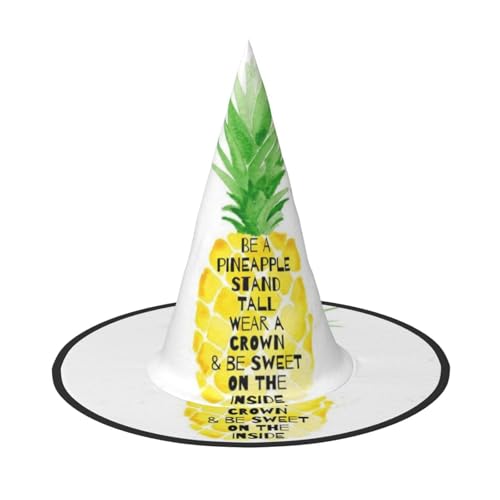 YHLKLWKSZC Halloween-Hexenhüte für Damen, leicht, faltbar, mit Ananas-Druck, Hexenhüte für Jungen und Mädchen, Halloween-Hut, Cosplay, Party-Dekorationen YHLKLWKSZC Halloween-Hexenhüte für Damen, leicht, faltbar, mit Ananas-Druck, Hexenhüte für Jungen und Mädchen, Halloween-Hut, Cosplay, Party-Dekorationen von YHLKLWKSZC