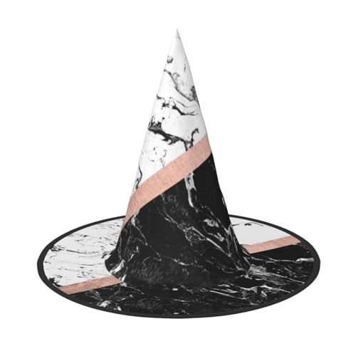 YHLKLWKSZC Halloween-Hexenhüte für Damen, leicht, faltbar, schwarz-weiß, Marmor-Druck, Hexenhüte für Jungen und Mädchen, Halloween-Hut, Cosplay, Party-Dekorationen YHLKLWKSZC Halloween-Hexenhüte für Damen, leicht, faltbar, schwarz-weiß, Marmor-Druck, Hexenhüte für Jungen und Mädchen, Halloween-Hut, Cosplay, Party-Dekorationen von YHLKLWKSZC