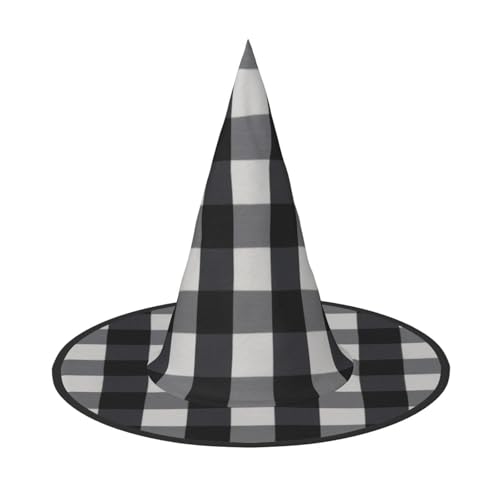 YHLKLWKSZC Halloween-Hexenhüte für Damen, leicht, faltbar, schwarz-weiß, kariert, für Jungen und Mädchen, Halloween-Hut, Cosplay, Party-Dekorationen YHLKLWKSZC Halloween-Hexenhüte für Damen, leicht, faltbar, schwarz-weiß, kariert, für Jungen und Mädchen, Halloween-Hut, Cosplay, Party-Dekorationen von YHLKLWKSZC