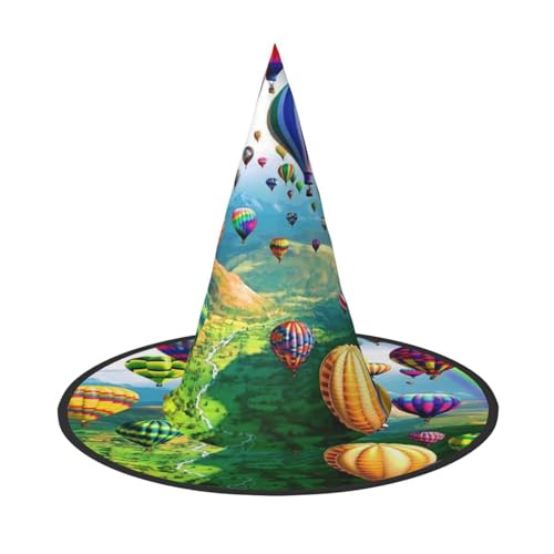 YHLKLWKSZC Halloween Kleine Hexenhüte für Frauen - Leichte Faltbare Heißluftballons Druck Hexenhüte für Jungen Mädchen Halloween Hut Cosplay Party Dekorationen YHLKLWKSZC Halloween Kleine Hexenhüte für Frauen - Leichte Faltbare Heißluftballons Druck Hexenhüte für Jungen Mädchen Halloween Hut Cosplay Party Dekorationen von YHLKLWKSZC