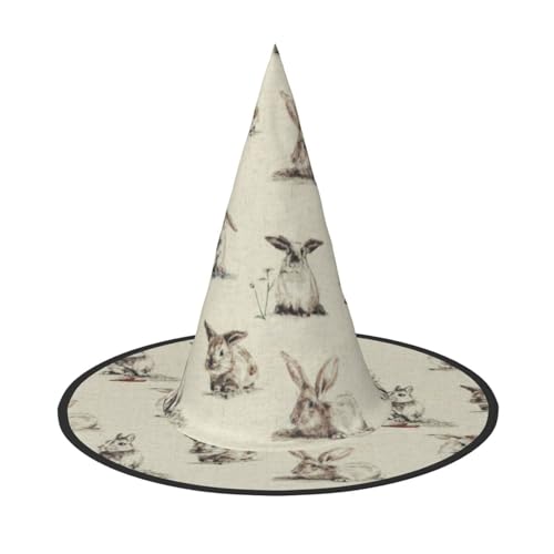 YHLKLWKSZC Halloween Kleine Hexenhüte für Frauen – Leichter, faltbarer Hasenhintergrund Druck Hexenhüte für Jungen Mädchen Halloween Hut Cosplay Party Dekorationen YHLKLWKSZC Halloween Kleine Hexenhüte für Frauen – Leichter, faltbarer Hasenhintergrund Druck Hexenhüte für Jungen Mädchen Halloween Hut Cosplay Party Dekorationen von YHLKLWKSZC