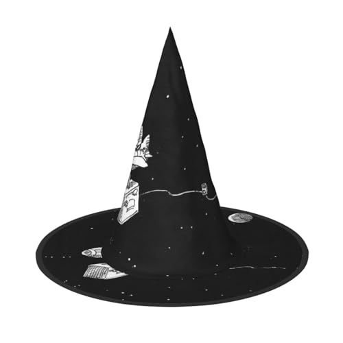 YHLKLWKSZC Halloween Kleine Hexenhüte für Frauen – leicht, faltbar, Astronauten-Galaxie-Druck, Hexenhüte für Jungen und Mädchen, Halloween-Hut, Cosplay, Party-Dekorationen YHLKLWKSZC Halloween Kleine Hexenhüte für Frauen – leicht, faltbar, Astronauten-Galaxie-Druck, Hexenhüte für Jungen und Mädchen, Halloween-Hut, Cosplay, Party-Dekorationen von YHLKLWKSZC