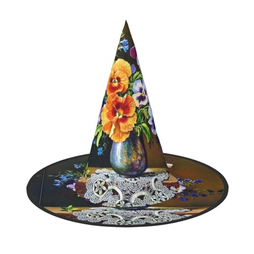 YHLKLWKSZC Halloween Kleine Hexenhüte für Frauen – leicht, faltbar, Blumen-Diamant-Malerei, Druck, Hexenhüte für Jungen und Mädchen, Halloween-Hut, Cosplay, Party-Dekorationen YHLKLWKSZC Halloween Kleine Hexenhüte für Frauen – leicht, faltbar, Blumen-Diamant-Malerei, Druck, Hexenhüte für Jungen und Mädchen, Halloween-Hut, Cosplay, Party-Dekorationen von YHLKLWKSZC