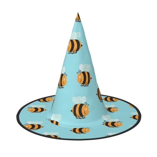 YHLKLWKSZC Halloween Kleine Hexenhüte für Frauen – leicht, faltbar, Cartoon-Bienenmuster, Hexenhüte für Jungen und Mädchen, Halloween-Hut, Cosplay, Party-Dekorationen YHLKLWKSZC Halloween Kleine Hexenhüte für Frauen – leicht, faltbar, Cartoon-Bienenmuster, Hexenhüte für Jungen und Mädchen, Halloween-Hut, Cosplay, Party-Dekorationen von YHLKLWKSZC