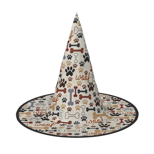 YHLKLWKSZC Halloween Kleine Hexenhüte für Frauen – leicht, faltbar, Knochen- und Pfotenabdruck, Hexenhüte für Jungen und Mädchen, Halloween-Hut, Cosplay, Party-Dekorationen YHLKLWKSZC Halloween Kleine Hexenhüte für Frauen – leicht, faltbar, Knochen- und Pfotenabdruck, Hexenhüte für Jungen und Mädchen, Halloween-Hut, Cosplay, Party-Dekorationen von YHLKLWKSZC
