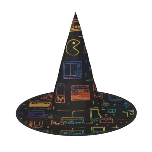 YHLKLWKSZC Halloween Kleine Hexenhüte für Frauen – leicht, faltbar, Spiel, Videospiel, Muster, Druck, Hexenhüte für Jungen und Mädchen, Halloween-Hut, Cosplay, Party-Dekorationen YHLKLWKSZC Halloween Kleine Hexenhüte für Frauen – leicht, faltbar, Spiel, Videospiel, Muster, Druck, Hexenhüte für Jungen und Mädchen, Halloween-Hut, Cosplay, Party-Dekorationen von YHLKLWKSZC