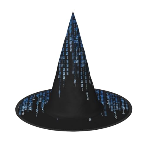 YHLKLWKSZC Halloween Kleine Hexenhüte für Frauen – leicht, faltbar, der blaue Binärdruck, Hexenhüte für Jungen und Mädchen, Halloween-Hut, Cosplay, Party-Dekorationen YHLKLWKSZC Halloween Kleine Hexenhüte für Frauen – leicht, faltbar, der blaue Binärdruck, Hexenhüte für Jungen und Mädchen, Halloween-Hut, Cosplay, Party-Dekorationen von YHLKLWKSZC