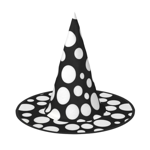 YHLKLWKSZC Halloween Kleine Hexenhüte für Frauen – leicht, faltbar, schwarz-weiß gepunktet, Hexenhüte für Jungen und Mädchen, Halloween-Hut, Cosplay, Party-Dekorationen YHLKLWKSZC Halloween Kleine Hexenhüte für Frauen – leicht, faltbar, schwarz-weiß gepunktet, Hexenhüte für Jungen und Mädchen, Halloween-Hut, Cosplay, Party-Dekorationen von YHLKLWKSZC