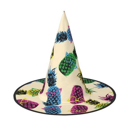 YHLKLWKSZC Kleine Halloween-Hexenhüte für Frauen – leicht, faltbar, Ananas-Druck, Hexenhüte für Jungen und Mädchen, Halloween-Hut, Cosplay, Party-Dekorationen YHLKLWKSZC Kleine Halloween-Hexenhüte für Frauen – leicht, faltbar, Ananas-Druck, Hexenhüte für Jungen und Mädchen, Halloween-Hut, Cosplay, Party-Dekorationen von YHLKLWKSZC