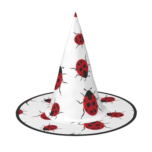 YHLKLWKSZC Kleine Halloween-Hexenhüte für Frauen – leicht, faltbar, Marienkäfer-Druck, Hexenhüte für Jungen und Mädchen, Halloween-Hut, Cosplay, Party-Dekorationen YHLKLWKSZC Kleine Halloween-Hexenhüte für Frauen – leicht, faltbar, Marienkäfer-Druck, Hexenhüte für Jungen und Mädchen, Halloween-Hut, Cosplay, Party-Dekorationen von YHLKLWKSZC