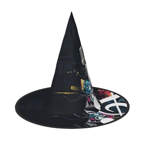 YHLKLWKSZC Kleine Halloween-Hexenhüte für Frauen – leicht, faltbar, Musiknoten-Druck, Hexenhüte für Jungen und Mädchen, Halloween-Hut, Cosplay, Party-Dekorationen YHLKLWKSZC Kleine Halloween-Hexenhüte für Frauen – leicht, faltbar, Musiknoten-Druck, Hexenhüte für Jungen und Mädchen, Halloween-Hut, Cosplay, Party-Dekorationen von YHLKLWKSZC
