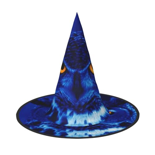 YHLKLWKSZC Kleine Halloween-Hexenhüte für Frauen – leicht, faltbar, blauer Eulen-Druck, Hexenhüte für Jungen und Mädchen, Halloween-Hut, Cosplay, Party-Dekorationen YHLKLWKSZC Kleine Halloween-Hexenhüte für Frauen – leicht, faltbar, blauer Eulen-Druck, Hexenhüte für Jungen und Mädchen, Halloween-Hut, Cosplay, Party-Dekorationen von YHLKLWKSZC